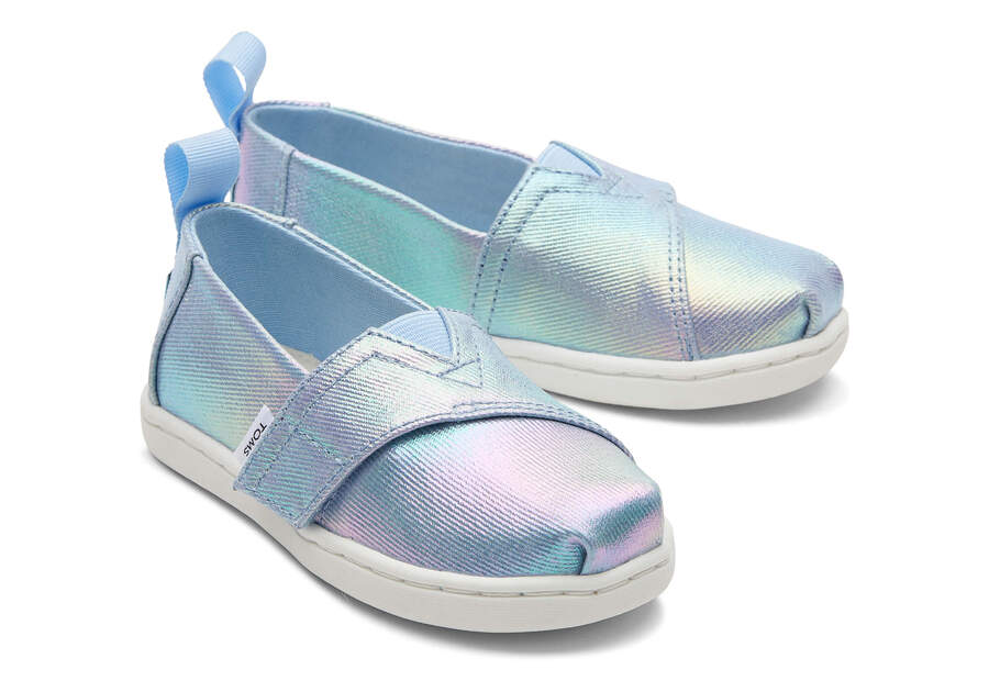 Toms Alpargata Υφάσματινες Βρεφικές Εσπαντρίγιες Μεταλλικό Χρώμα