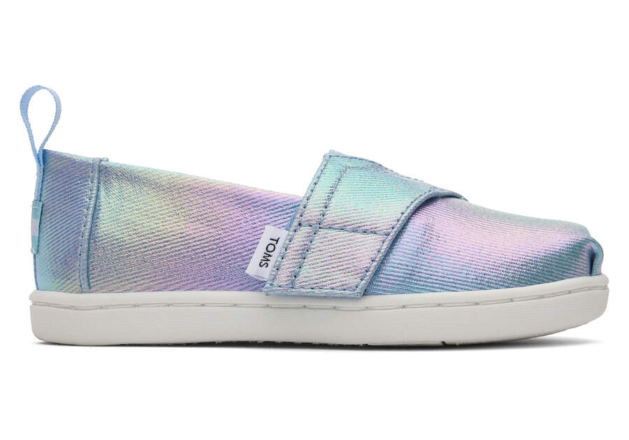 Toms Alpargata Υφάσματινες Βρεφικές Εσπαντρίγιες Μεταλλικό Χρώμα