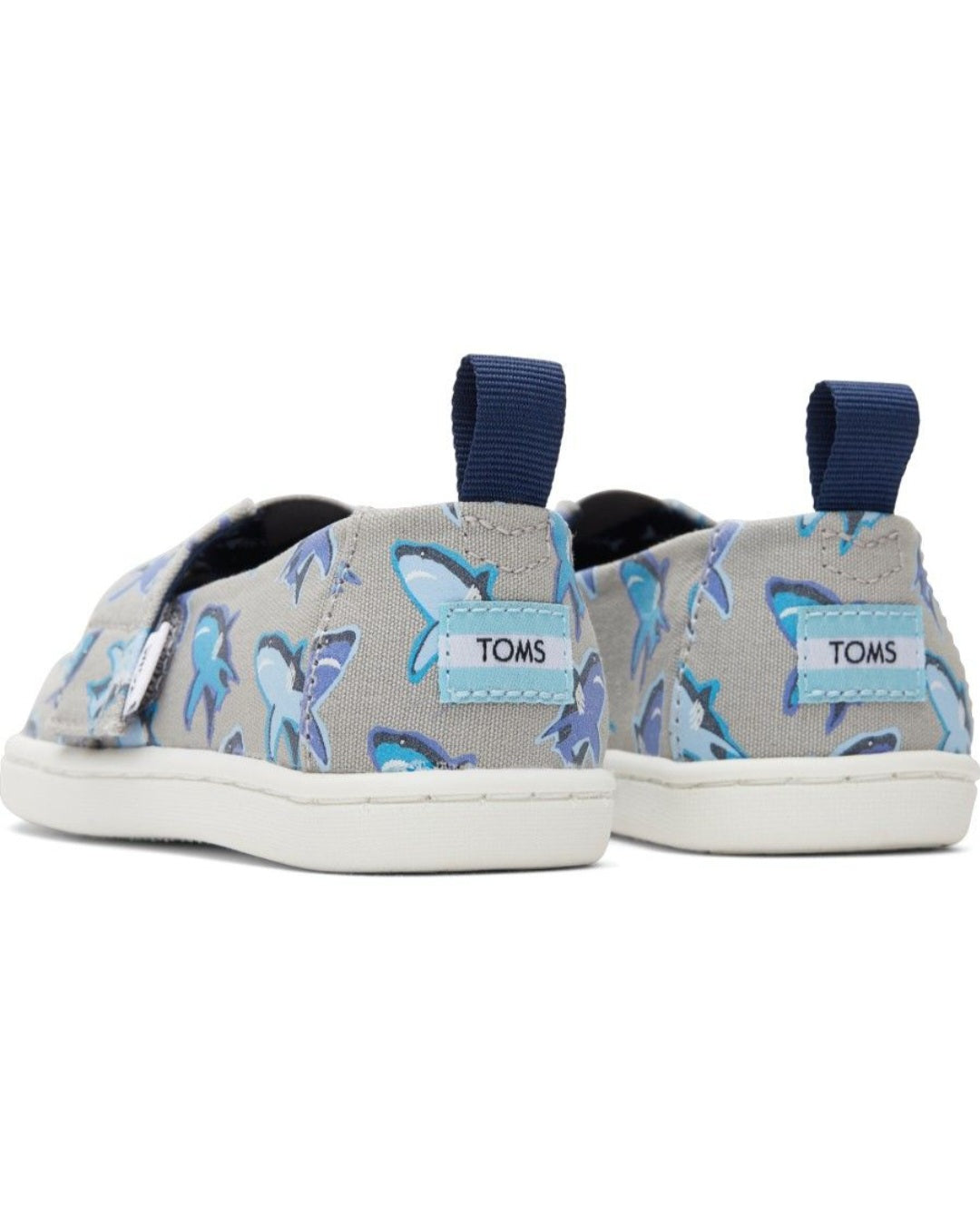 Toms Alpargata Υφάσματινες Βρεφικές Εσπαντρίγιες σε Γκρί Χρώμα Με Καρχαρίες
