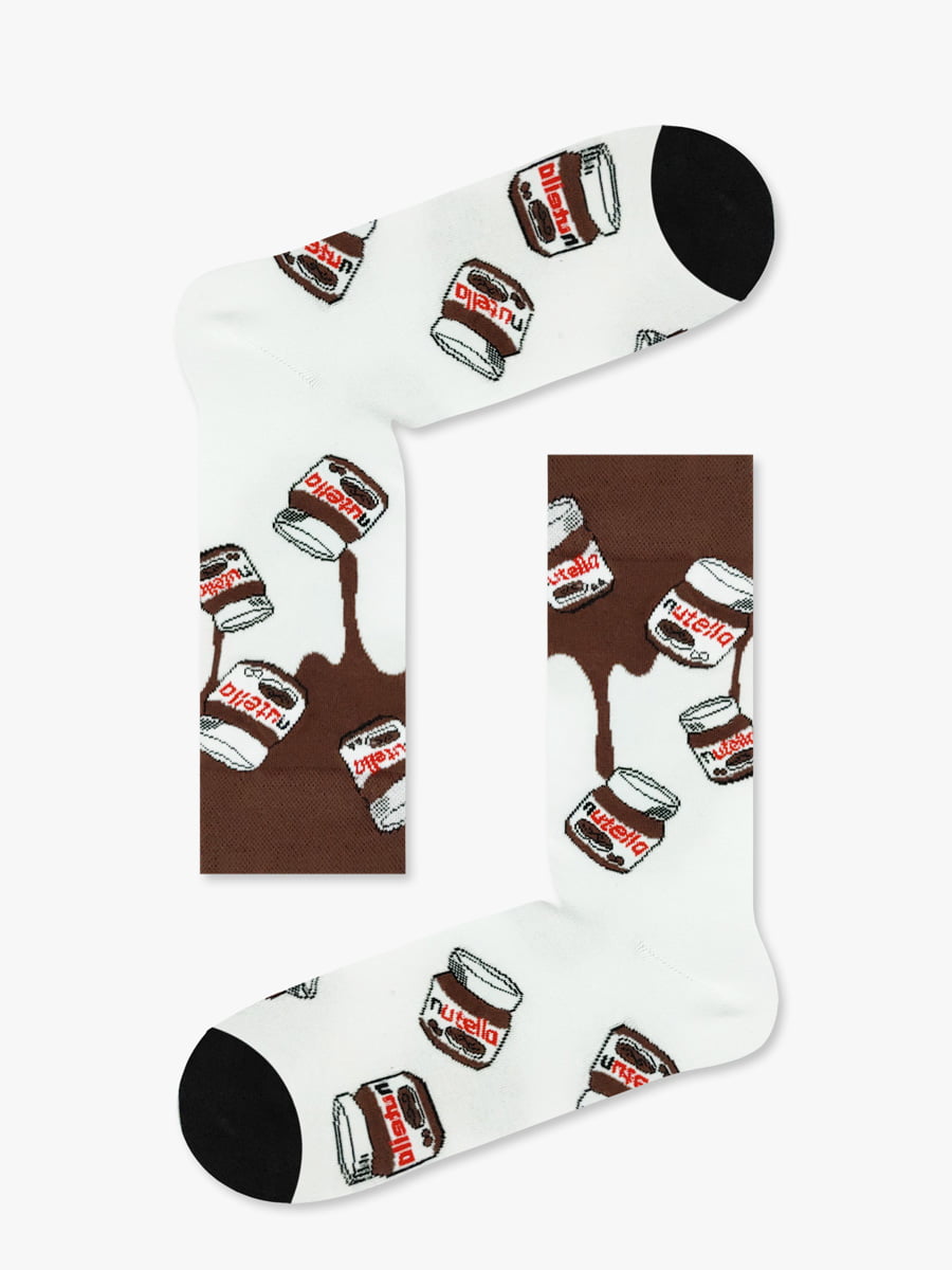Κάλτσες | Βαμβακερές | Σχέδιο Nutella | Νούμερο one size (37-43)