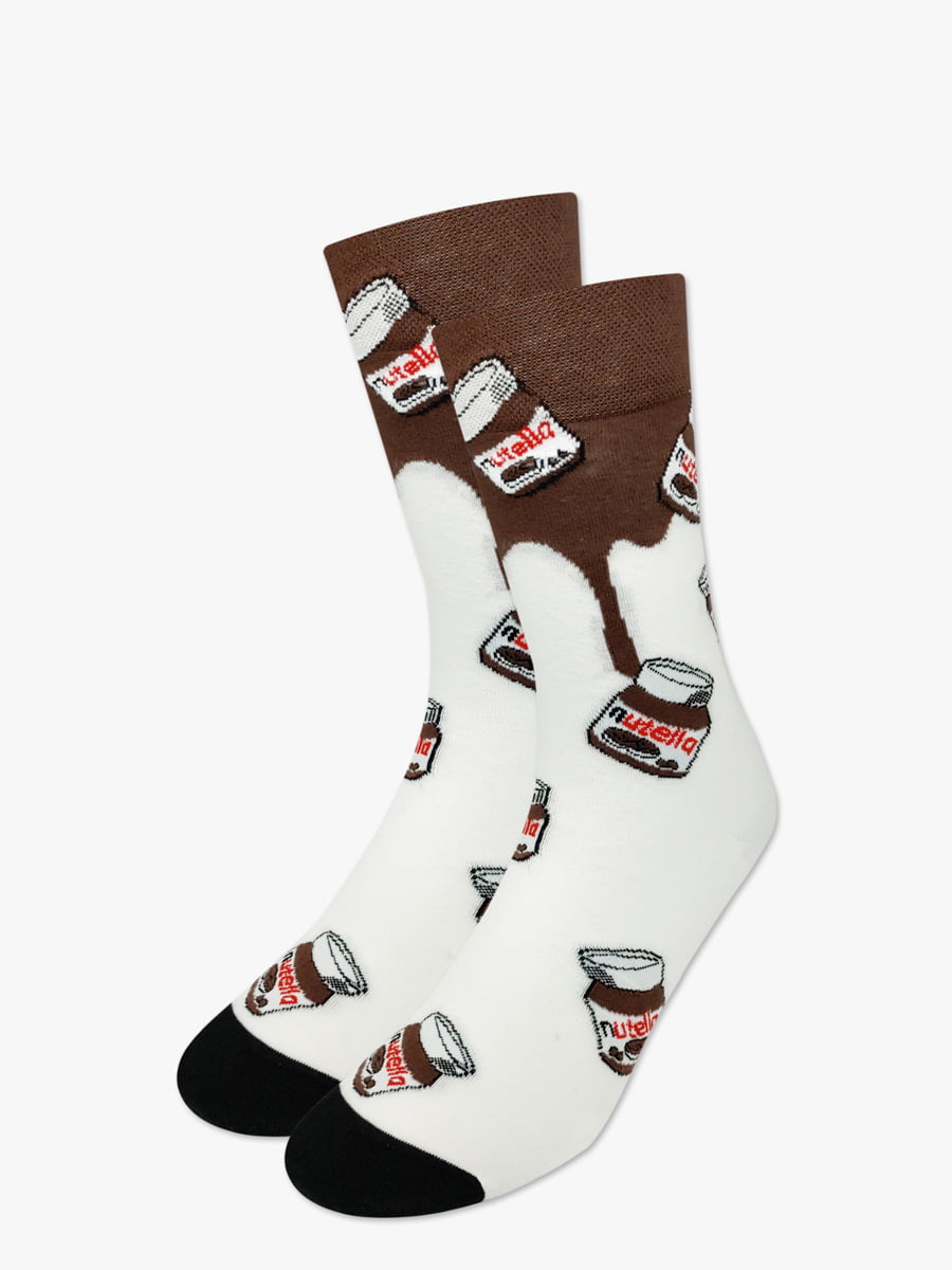 Κάλτσες | Βαμβακερές | Σχέδιο Nutella | Νούμερο one size (37-43)