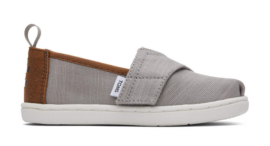 Toms Alpargata Υφάσματινες Βρεφικές Εσπαντρίγιες σε Γκρί Χρώμα