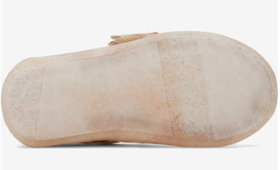 Toms Alpargata Υφάσματινες Βρεφικές Εσπαντρίγιες σε Μπεζ Χρώμα με Μεταλλικά Σχέδια