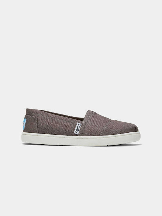 Toms Alpargata Υφάσματινες Παιδικές Εσπαντρίγιες σε Γκρί Χρώμα
