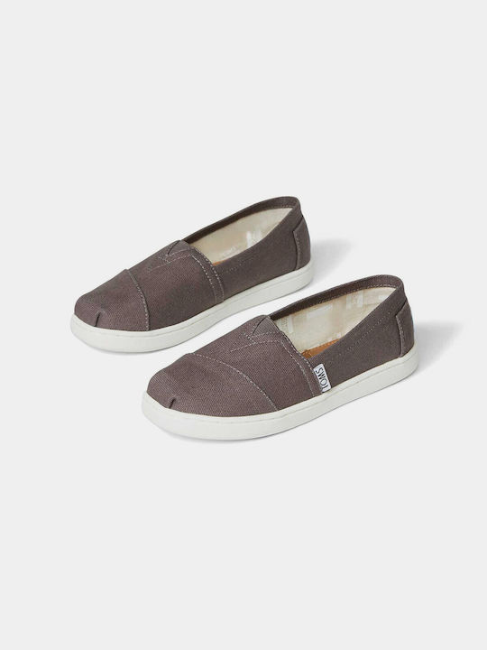 Toms Alpargata Υφάσματινες Παιδικές Εσπαντρίγιες σε Γκρί Χρώμα