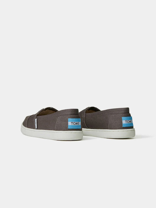 Toms Alpargata Υφάσματινες Παιδικές Εσπαντρίγιες σε Γκρί Χρώμα
