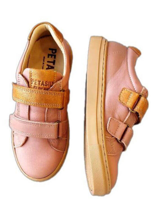 Petasil | Δερμάτινα, Ανατομικά Sneakers Nick | Ροζ