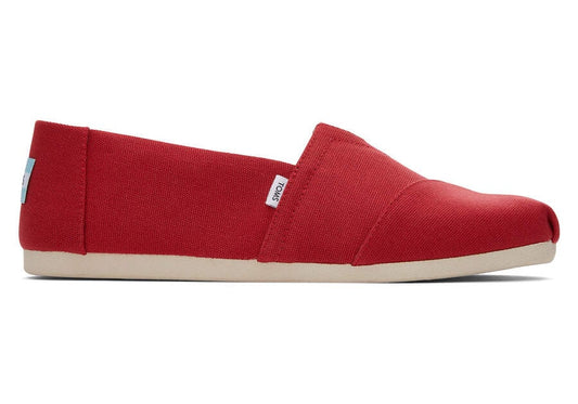 Toms Alpargata Υφάσματινες Παιδικές Εσπαντρίγιες σε Κόκκινο Χρώμα