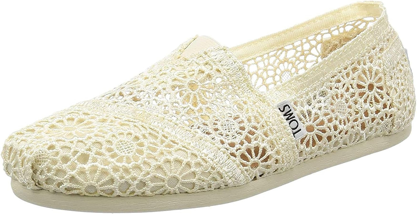 Toms Alpargata Υφασμάτινες Παιδικές Εσπαντρίγιες Μπεζ δαντέλλα